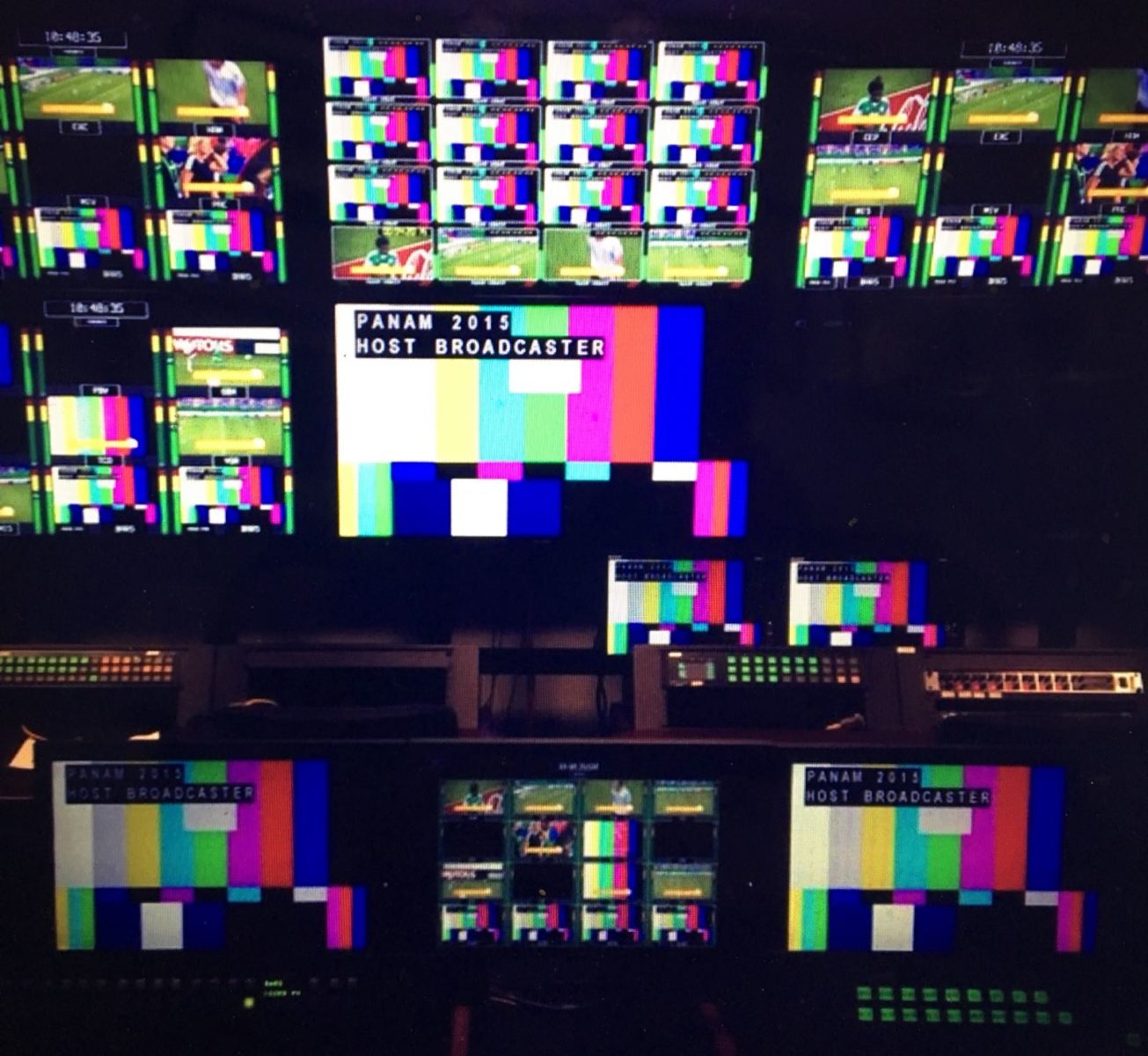 Pan Am host broadcaster control room